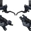 Pair Of Brakes Shimano SLX M7120 4 Pistons R Sine Ventil J-Kit (without Disc) 170cm-95cm Black