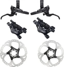 Pair Of Brakes Shimano XT M8120 R Sine (without Disc) 170cm 100cm Black With Shimano XT Disc Brake SM RT 86 203 Mm + 180 Mm