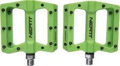Pair Of Neatt Composite 8 Pin Flat Pedals Green