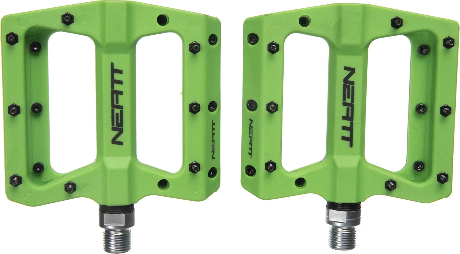 Pair Of Neatt Composite 8 Pin Flat Pedals Green 3 Pair Of Neatt Composite 8 Pin Flat Pedals Green