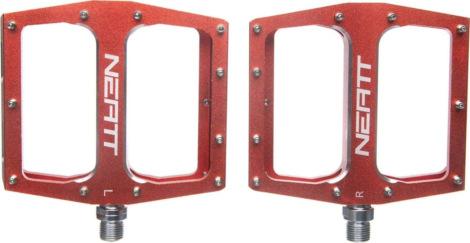 Pair Of Flat Pedals Neatt Attack V2 XL 11 Pins Orange 3 Pair Of Flat Pedals Neatt Attack V2 XL 11 Pins Orange