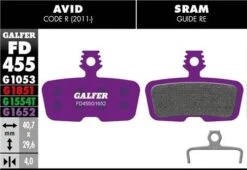 Pair Of Galfer Semi-metallic Sram Code R, RSC, Guide RE / Avid Code R (2011 ..) E-Bike Pads -Rockshox Bike Shop 191434860099595aff0d3.11062981