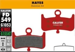 Pair Of Galfer Semi-Metallic Hayes Dominion A4 Advanced Brake Pads 5 Pair Of Galfer Semi-Metallic Hayes Dominion A4 Advanced Brake Pads -Rockshox Bike Shop 1914363606da490386d90.74593228