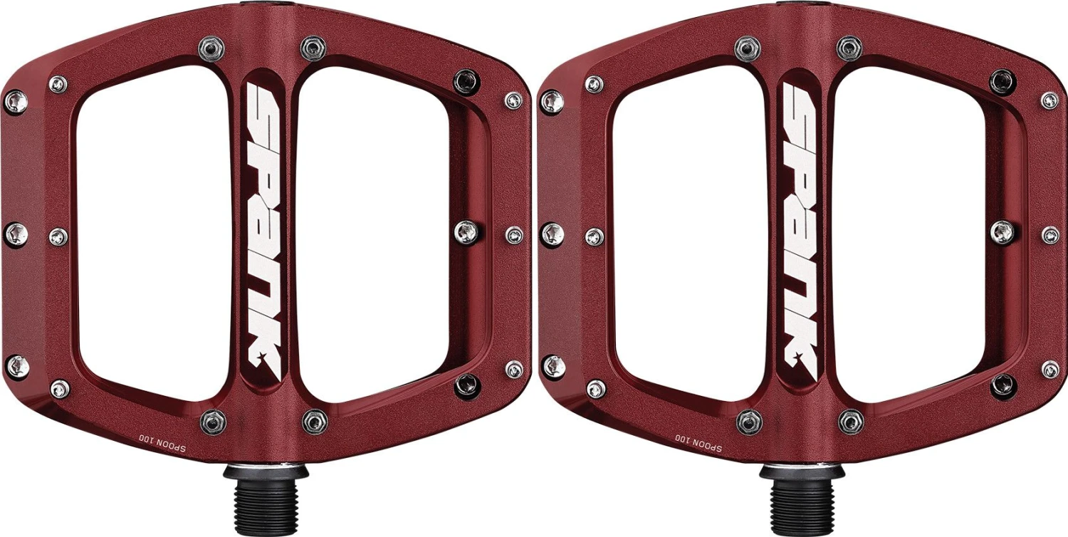 Spank Spoon Reboot Flat Pedals Dark Red 3 Spank Spoon Reboot Flat Pedals Dark Red