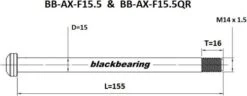 Black-bearing Front Axle Black Bearing Fox Boost QR 15 Mm - 155 - M14x1.5 - 16 Mm -Rockshox Bike Shop 214968261811bf5d5d2b7.04416629