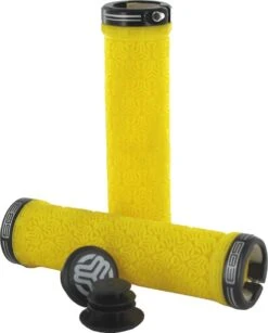 SB3 Pair Of Grips LOGO Yellow Lock On Black