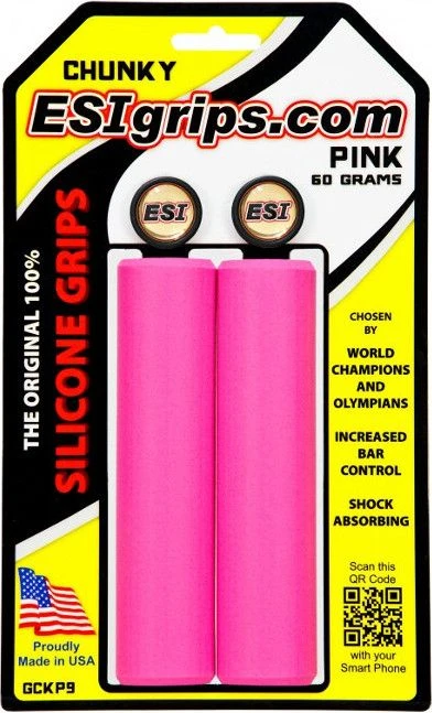 ESI Chunky 32mm Silicone Grips - Pink 3 ESI Chunky 32mm Silicone Grips - Pink
