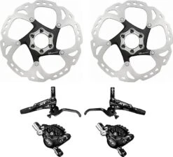 Brakeset Shimano XT BR-M8000 Resin Black + SM-RT86 Disc Black 180mm