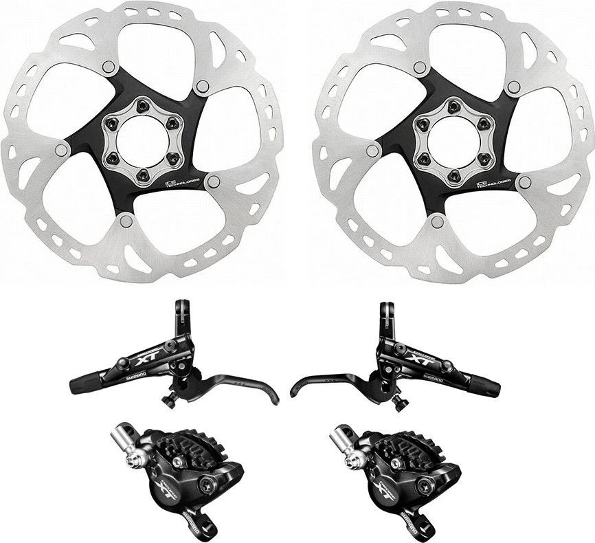 Brakeset Shimano XT BR-M8000 Resin Black + SM-RT86 Disc Black 180mm 3 Brakeset Shimano XT BR-M8000 Resin Black + SM-RT86 Disc Black 180mm