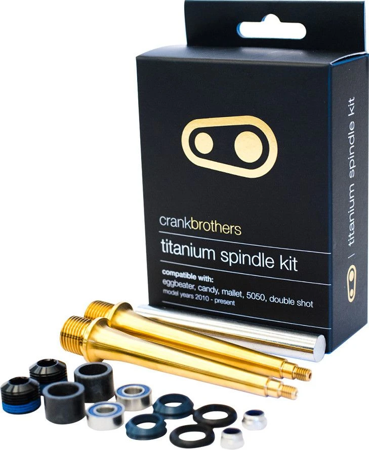 Crankbrothers Titanium Spindle Upgrade Kit - Eggbeater, Candy, Mallet, 5050, Double Shot 2010+ 3 Crankbrothers Titanium Spindle Upgrade Kit - Eggbeater, Candy, Mallet, 5050, Double Shot 2010+