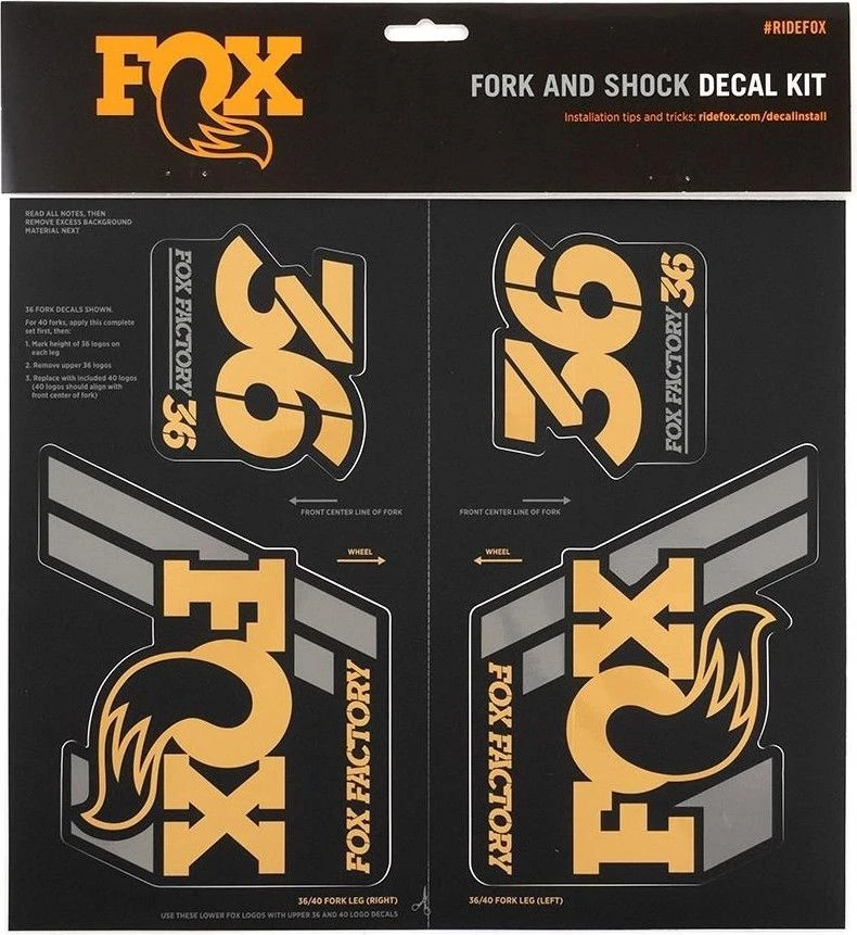 Fox Racing Shox Stickers Heritage 2019 Gold 3 Fox Racing Shox Stickers Heritage 2019 Gold