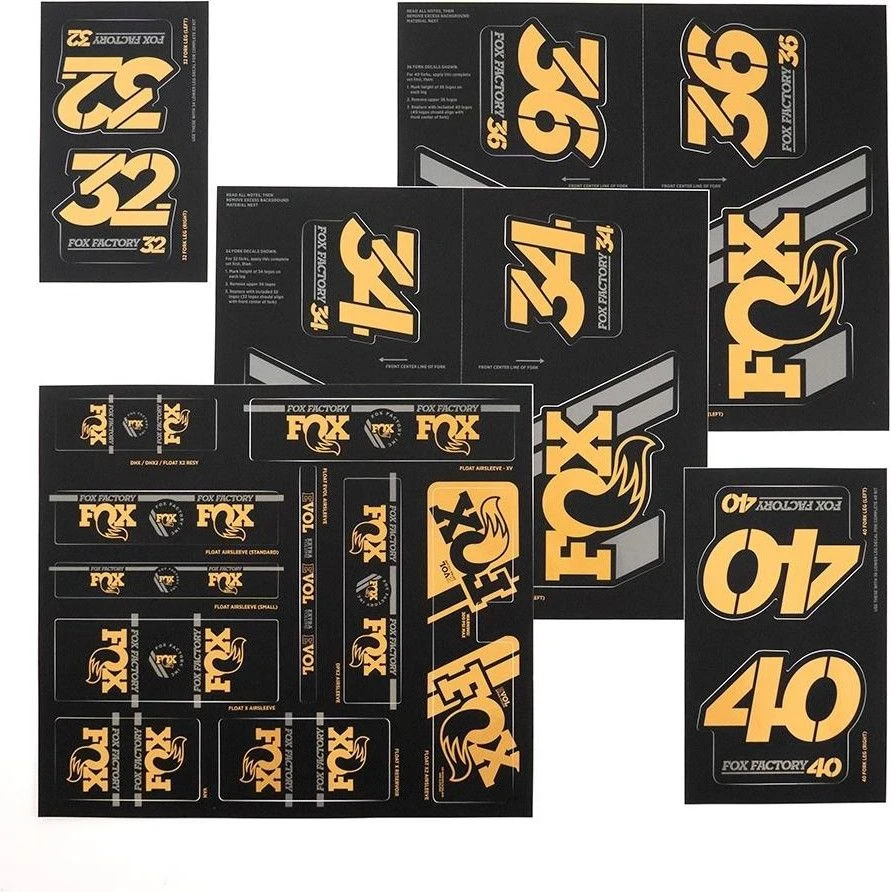 Fox Racing Shox Stickers Heritage 2019 Gold 4 Fox Racing Shox Stickers Heritage 2019 Gold - Image 2