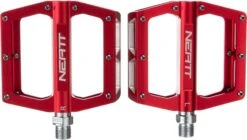 Pair Of Neatt Attack V2 8 Pin Flat Pedals Red