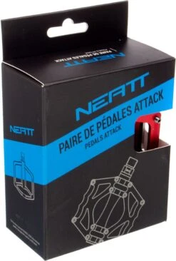 Pair Of Neatt Attack V2 8 Pin Flat Pedals Red -Rockshox Bike Shop 8045245d1214643d0779.64035118